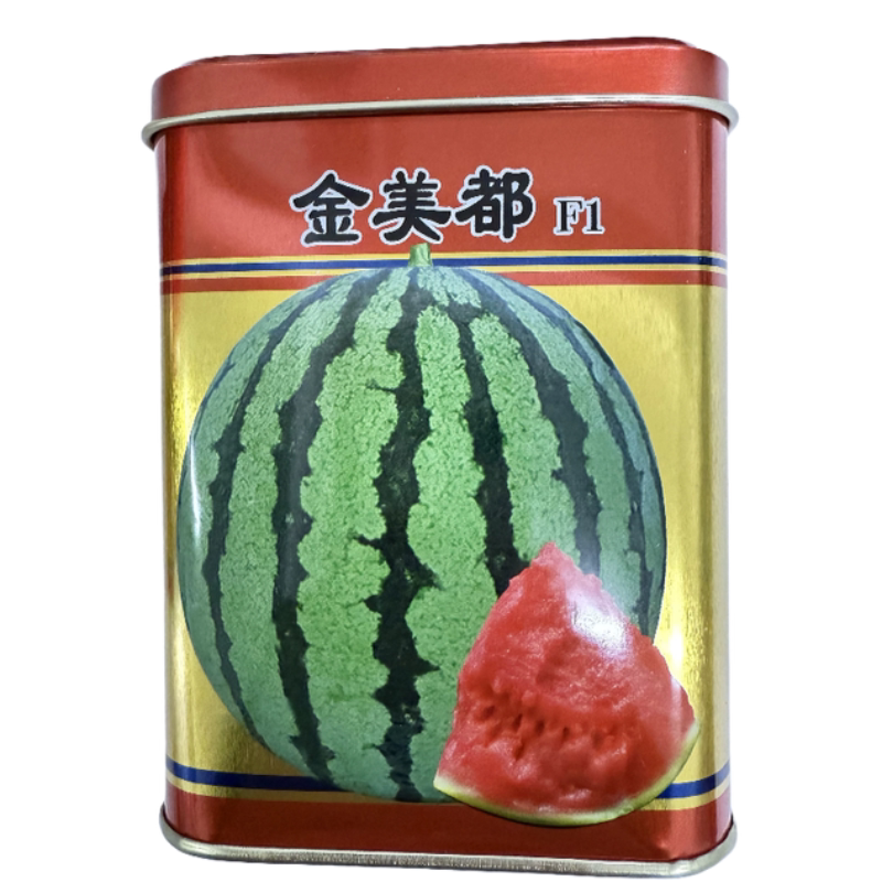 正宗金美都西瓜种子保护地露地圆形红瓤不空心不倒瓤超甜西瓜种籽