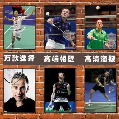 盖德Peter Gade海报羽毛球林丹李宗伟体育馆健身励志壁纸墙贴挂画