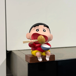 好可爱！蜡笔小新摆件客厅桌面玄关电视柜可爱卡通影片创意小玩具