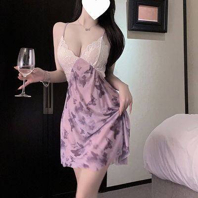 2026年新款早春蕾丝镂空趣味睡裙