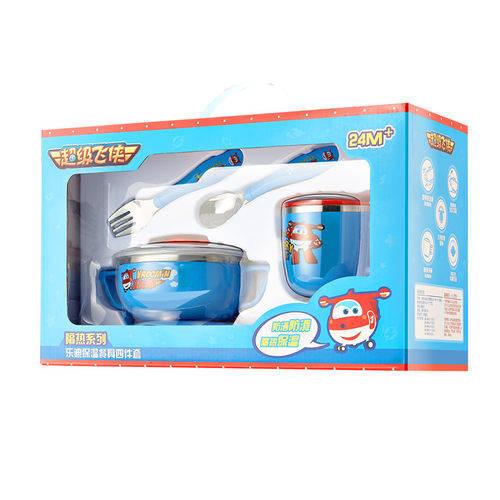 澳贝超级飞侠儿童餐具碗勺套装
