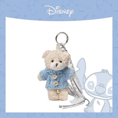 蓝色泰迪熊挂件包包配饰公仔史迪奇包包迪士尼包包配件礼物