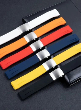 适配天梭1853T-race竞速电单车系列T048-417A硅胶橡胶手表带 21mm