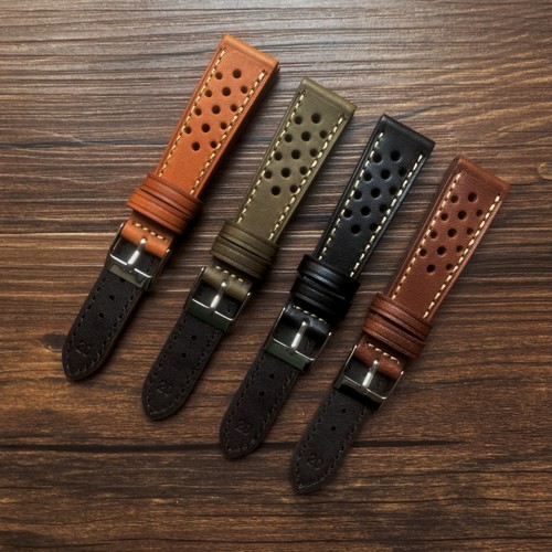 透气高颜值时尚手表链腕带黑绿色