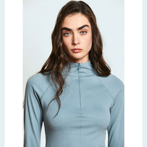 Carolingian日本精梳棉+VISCOSE！巨舒适气质显瘦上衣高端长袖T恤