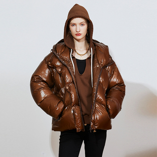 Carolingian轻奢小众 重磅加厚双倍充绒90%白鸭绒羽绒服女