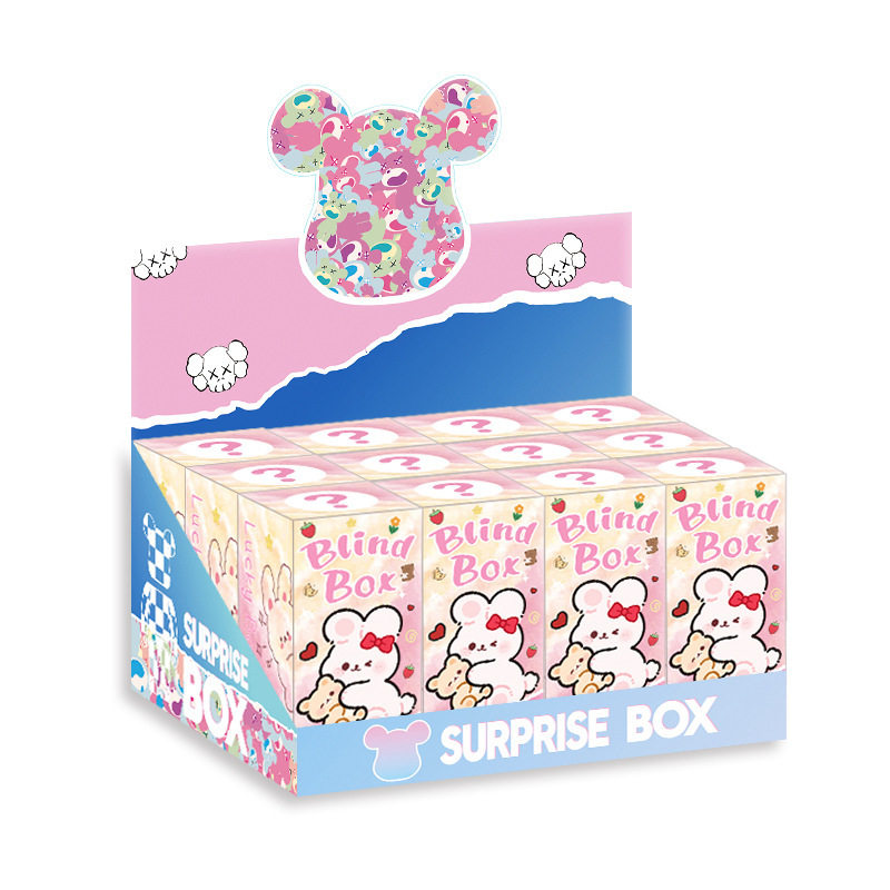 盲盒包装盒经典黑白色撕拉款暴力熊宇航员潮玩盲盒空盒子网红,包装,纸盒,淘宝优惠券,粉丝福利购,淘宝优惠卷