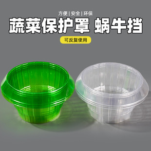 蔬菜保护罩蜗牛挡圆形植物防护罩苗木保护罩美观农业防护绿色透明