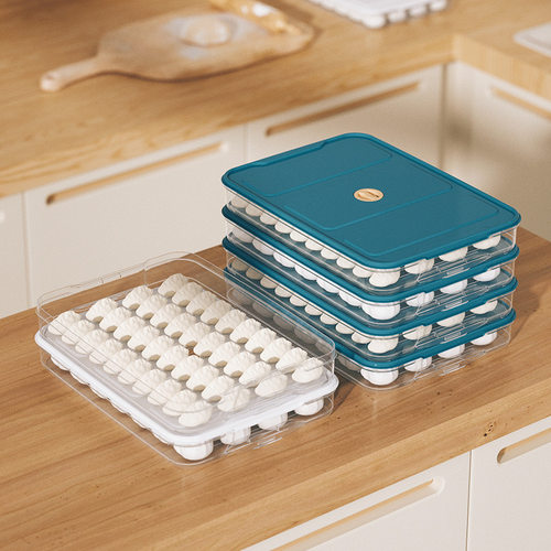 多层饺子盒家用食品级冷冻盒鸡蛋盒馄饨水饺保鲜盒速冻冰箱收纳盒