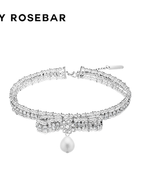 【谢娜同款】My Rosebar原创设计Weekend蝴蝶结珍珠满钻项圈项链