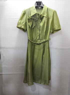 卓玛诗56068时尚收腰连衣裙2022女夏装新款修身a字裙