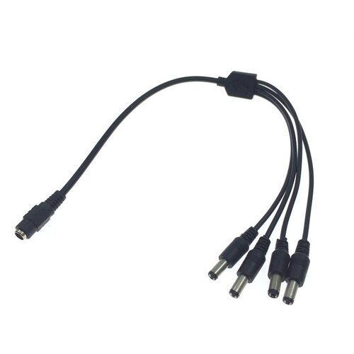 12V24V一分拖二三四公1拖2/4电源线DC5.5*2.1mm插头插孔接头监控