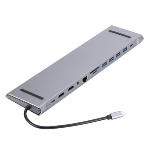 扩展坞typec十二合一同屏多屏异显MST拓展 usb-c转千兆网口双HDMI
