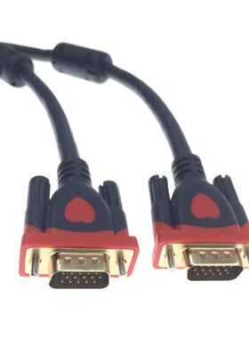 1.5mVGA3+9线电脑连接显示器线三排15针对针视频线vga公对公连接