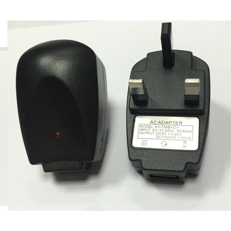 手机直充头单口usb充电器英规三脚插头英式英标港式澳门5v1a500ma