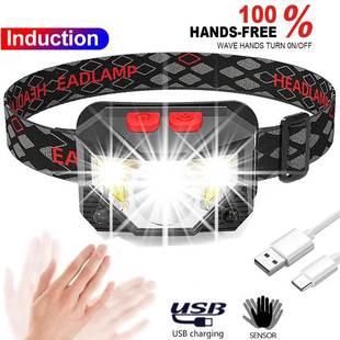 Hands-free LED Headlamp Motion Sensor head lamp头灯headlight