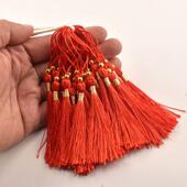 2025新春红色吊穗挂绳手把件小灯笼材料大红流苏穗子通用手工材料