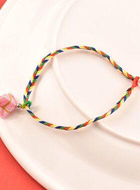 diy端午节五彩棕子手链
