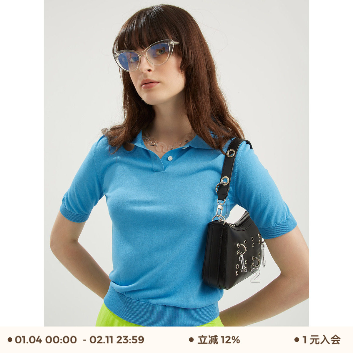 山口美袋 少女三色数字挂件腋下包包女夏可爱原创小众设计单肩包