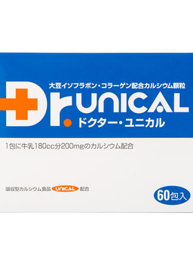 日本代购UNICAL优你大豆异黄酮中老年人更年期保健女性补钙粉60包