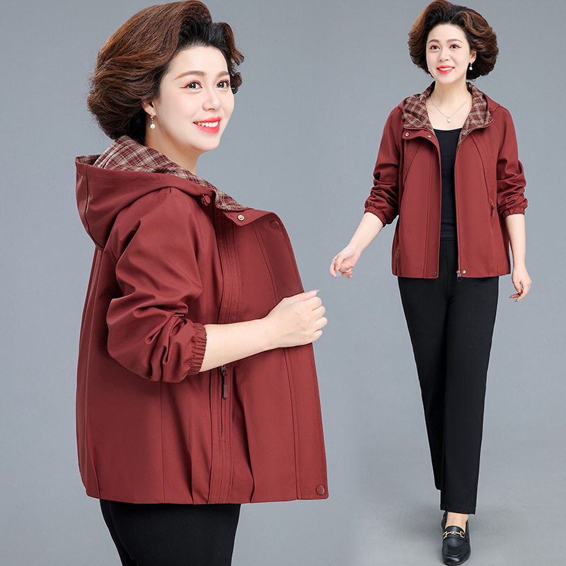 恒源祥中年妈妈秋装外套50岁休闲风衣2025新款中老年春秋大码夹克,男装,中老年套装,淘宝优惠券,粉丝福利购,淘宝优惠卷