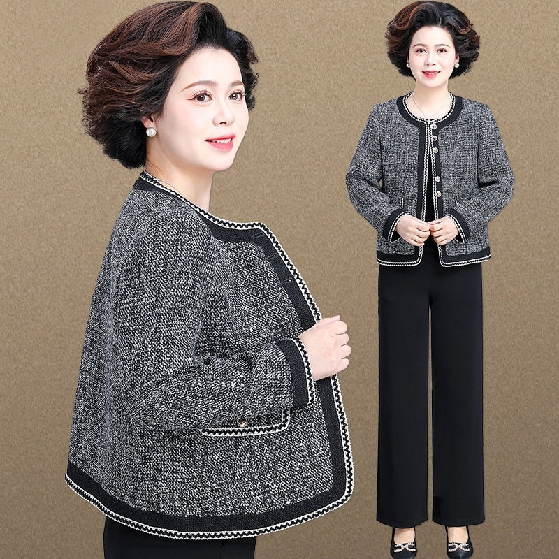 恒源祥洋气妈妈春装小香风短款外套新款阔太太中老年女装春秋上衣,女装/女士精品,中老年女装,淘宝优惠券,粉丝福利购,淘宝优惠卷