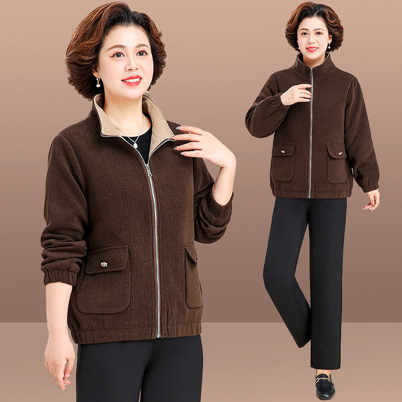 恒源祥大码妈妈2025新款秋季外套中老年女装春秋款夹克时尚气质加,女装/女士精品,中老年女装,淘宝优惠券,粉丝福利购,淘宝优惠卷