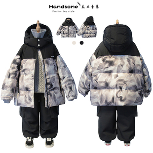 啦芙莱童装儿童90白鸭绒厚款羽绒服25冬男女童设计感保暖外套3620