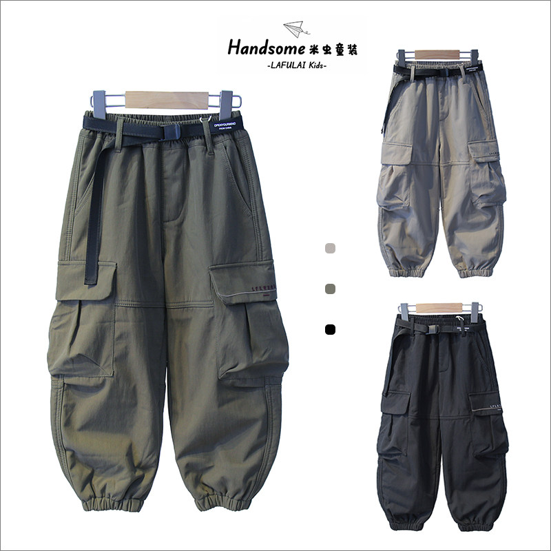 啦芙莱童装儿童一体绒工装裤25冬季新品男女童加绒厚束脚长裤3393,童装/婴儿装/亲子装,裤子,淘宝优惠券,粉丝福利购,淘宝优惠卷