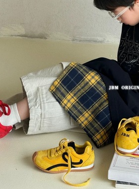 JBM儿童休闲复古阿甘鞋男女童中大童软底防滑德训鞋运动鞋潮25365