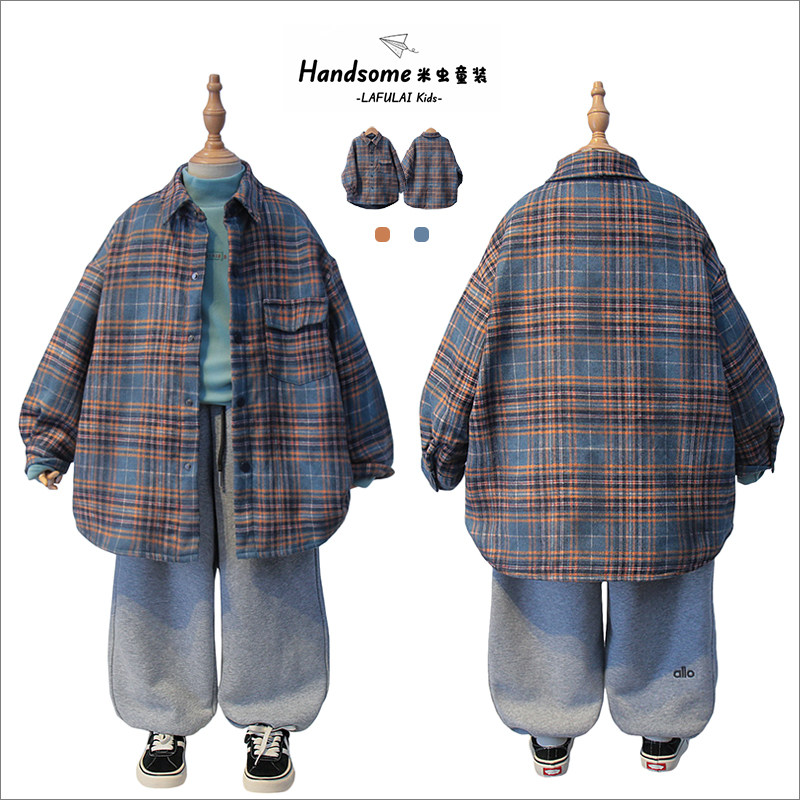 啦芙莱童装儿童韩版夹棉翻领衬衫外套25冬季新男童保暖棉服潮2909,童装/婴儿装/亲子装,衬衫,淘宝优惠券,粉丝福利购,淘宝优惠卷