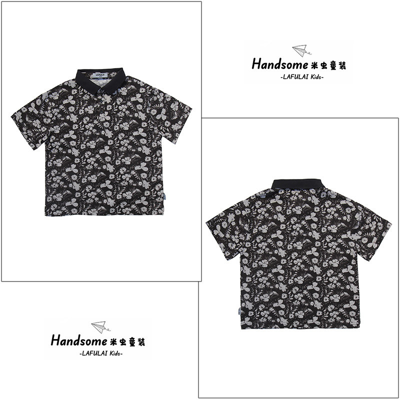 啦芙莱童装儿童凉感花朵POLO衫2025夏季新中童男女童翻领上衣9305,童装/婴儿装/亲子装,T恤,淘宝优惠券,粉丝福利购,淘宝优惠卷