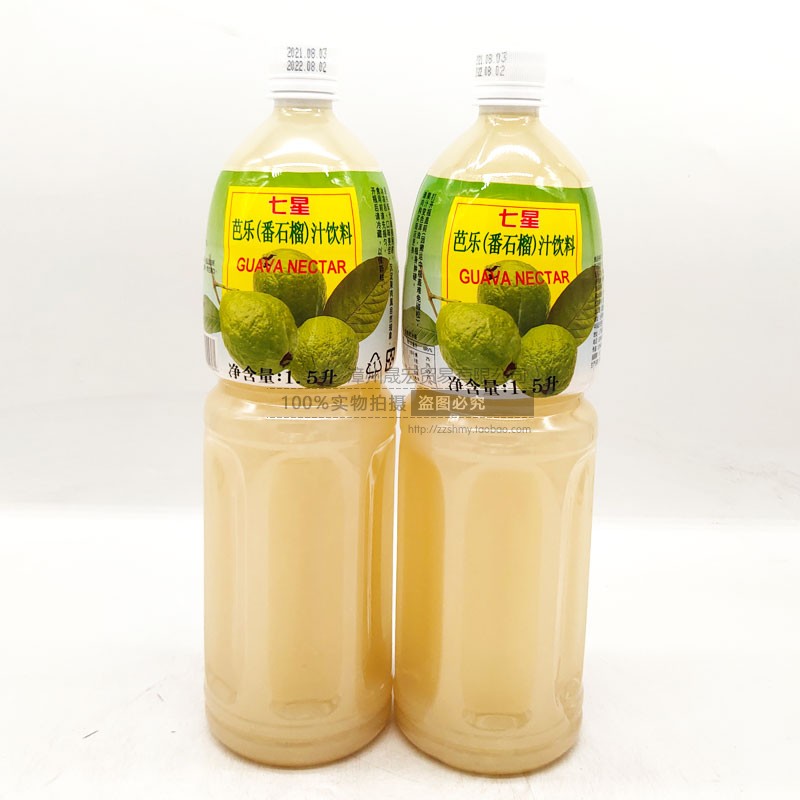 七星芭乐番石榴汁台湾进口1.5L*12瓶大瓶果汁饮料整箱包邮