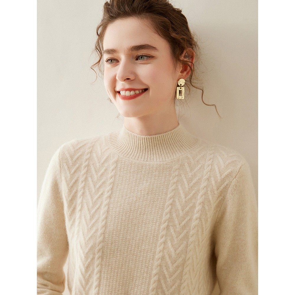 香港潮牌2025秋冬新款加厚半高领套头针织毛衣内搭女纯色山羊绒提,女装/女士精品,羊绒衫,淘宝优惠券,粉丝福利购,淘宝优惠卷