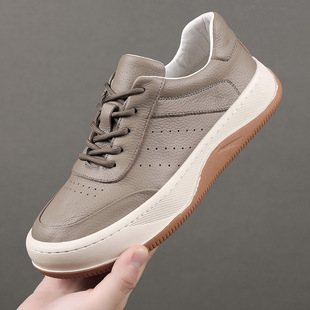 康奈官方正品头层牛皮秋季新款男士休闲鞋真皮透气芒果鞋男款皮鞋