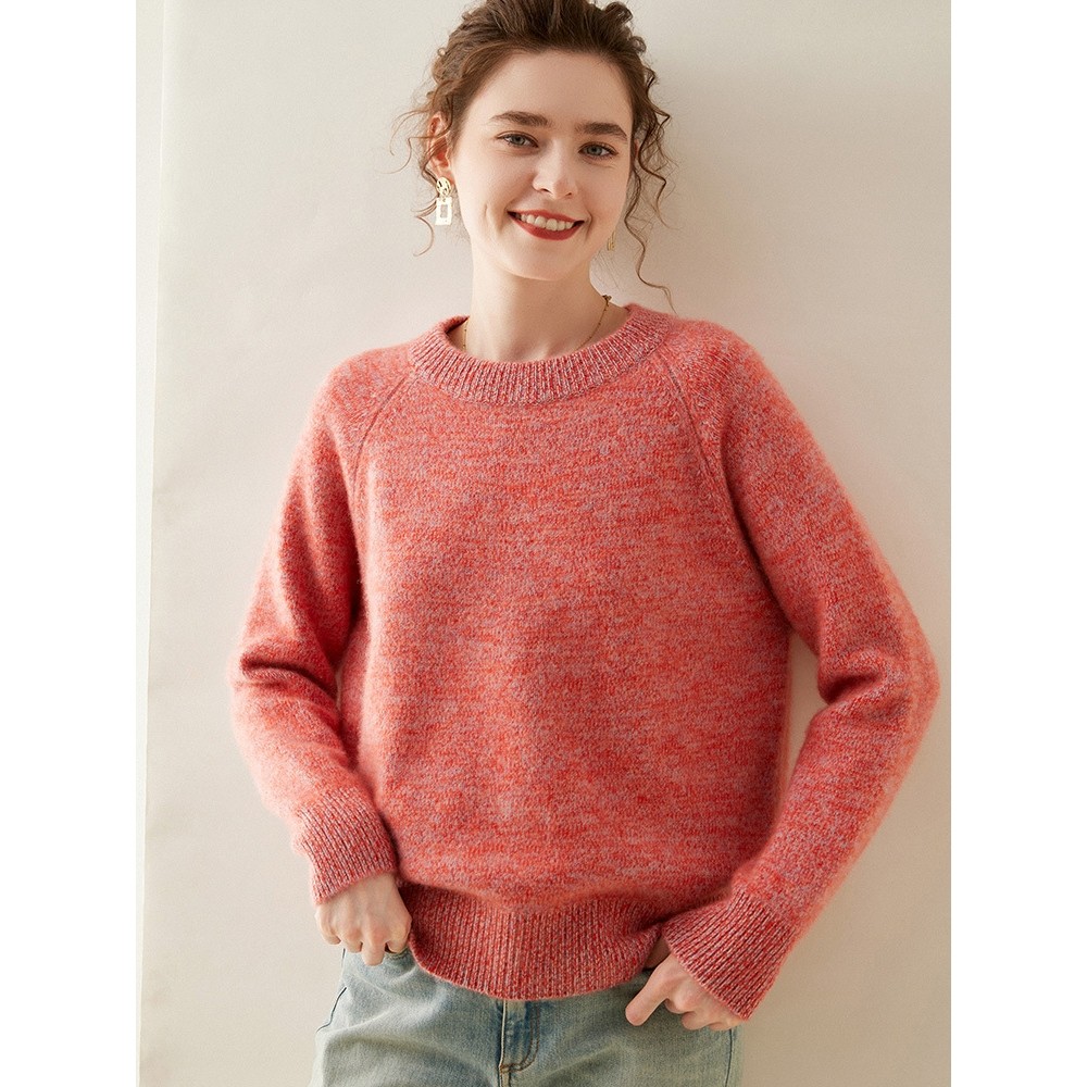 香港潮牌秋冬山羊绒衫女圆领重磅三股加厚宽松插肩套头慵懒毛衣针,女装/女士精品,羊绒衫,淘宝优惠券,粉丝福利购,淘宝优惠卷