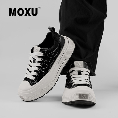 康奈官方正品【明星同款】SHOOT 重奏系列耐磨厚底帆布鞋男女潮流