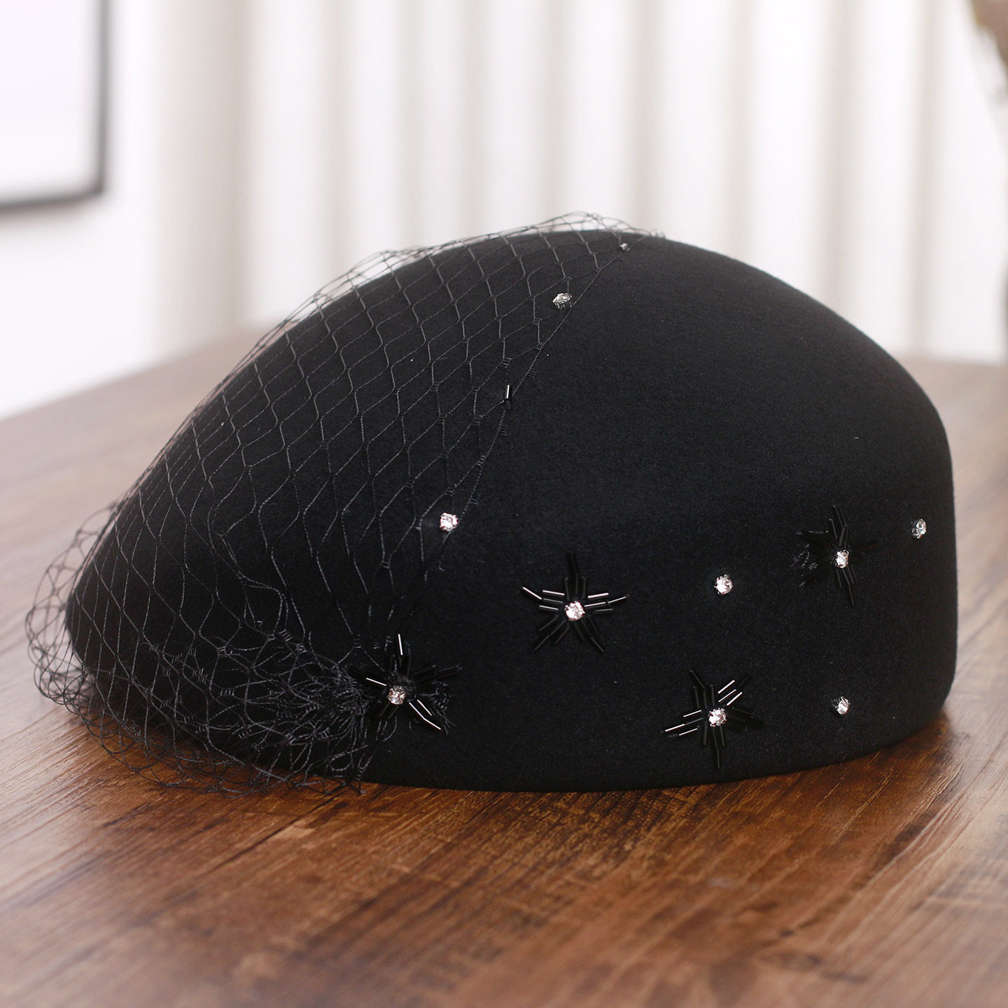 香港潮牌帽子女秋冬法式优雅网纱水晶羊毛呢贝雷帽英伦复古画家帽,服饰配件/皮带/帽子/围巾,帽子,淘宝优惠券,粉丝福利购,淘宝优惠卷