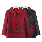 妈妈春装 外套短款 中老年人女春秋装 恒源祥2025新款 上衣女装 奶奶宽