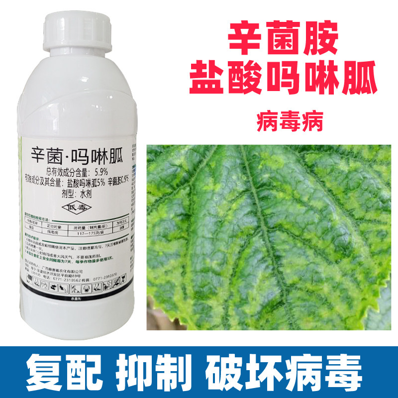 比质辛菌胺盐酸吗啉胍小番茄西红柿蔬菜病毒病专用杀菌剂农药大全