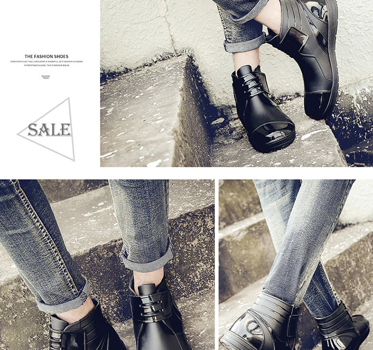 Giày nam cao cổ dành cho nam di cư trong giày mưa dài Giày nam dài ống thấp công chúa và giày nữ kiểu lớn - Rainshoes giày bảo hộ siêu nhẹ chống nước