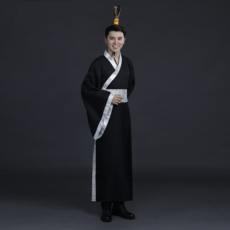 男生拍照创意黑色古装男汉服大袖长袍青少年t个性剑客大码侠客服|ruв категории Мужская одежда, национальная одежда - от Buy2taobao.com для оказания профессиональной услуги покупки агента Taobao