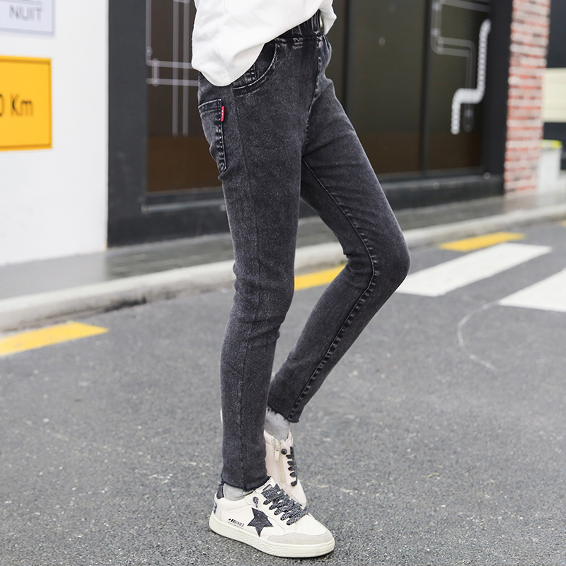 女大童小女孩子女童牛仔裤的长裤子秋装2019新款洋气8-12岁修身加|ruв категории Женская одежда, джинсы - от Buy2taobao.com для оказания профессиональной услуги покупки агента Taobao