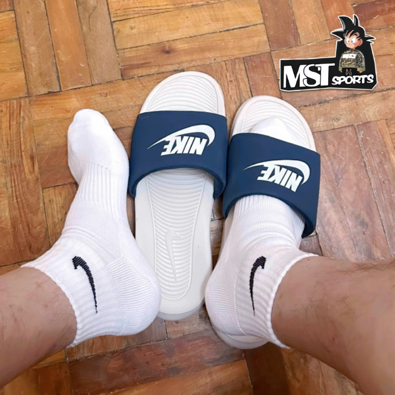 Nike蓝白男士防滑拖鞋一字拖