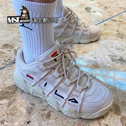 FILA斐乐复古燕麦色面包鞋老爹鞋