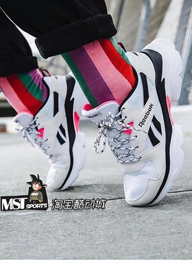 特价Reebok锐步Bridge系带防滑拼接女子低帮运动休闲跑步鞋DV8335