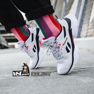 特价 DV8335 Reebok锐步Bridge系带防滑拼接女子低帮运动休闲跑步鞋