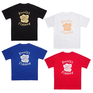 复古街头滑板短袖 Tee双面印花玫瑰美式 t恤 Rose Kizzles