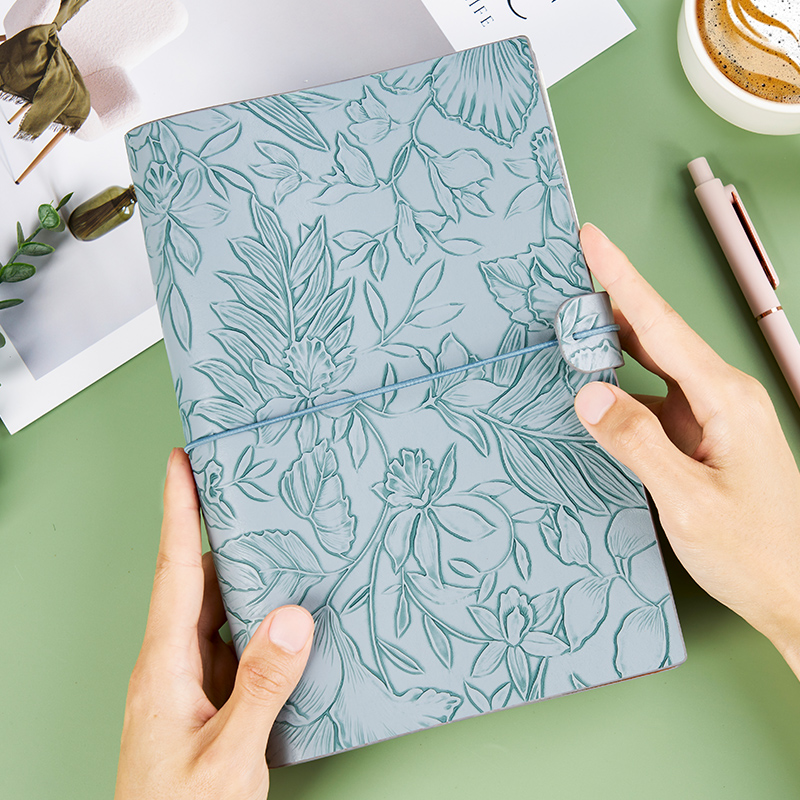 活页笔记本女生高颜值ins风少女心A5笔记本可拆卸替芯大学生加厚记事本简约文艺手账本创意文具日记本子定制
