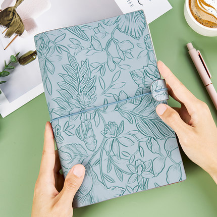 活页笔记本女生高颜值ins风少女心A5笔记本可拆卸替芯大学生加厚记事本简约文艺手账本创意文具日记本子定制